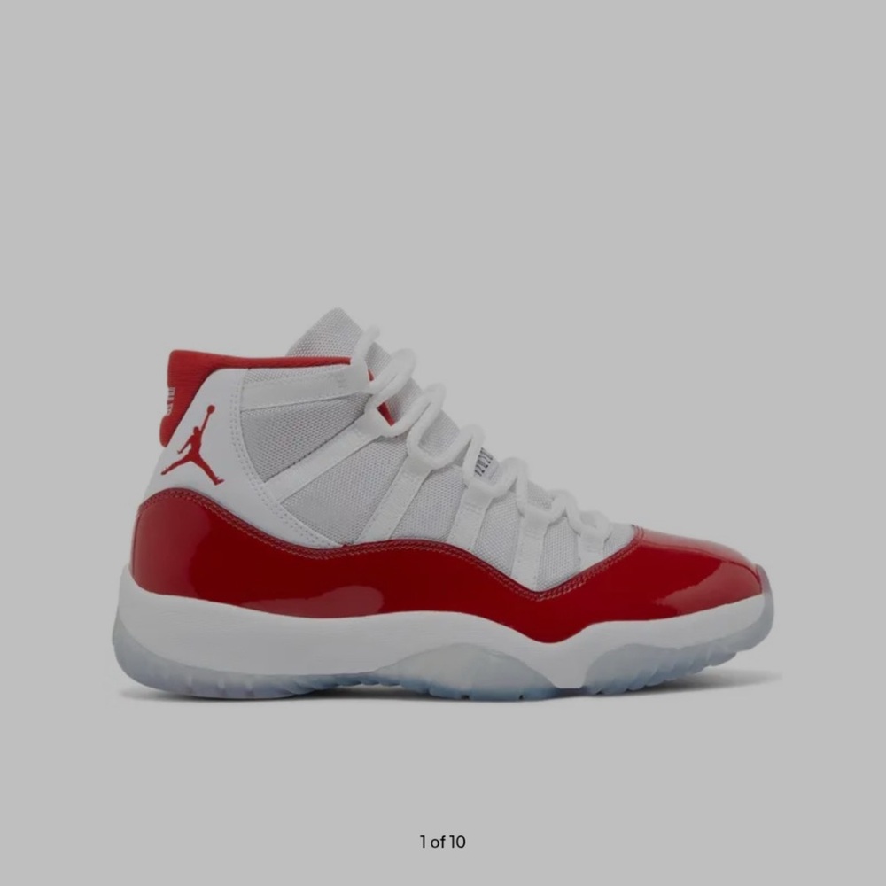 Jordan Red and White Sneakers